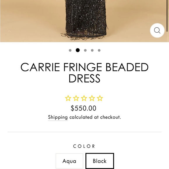 Sequin fringe black deess - Picture 3 of 7